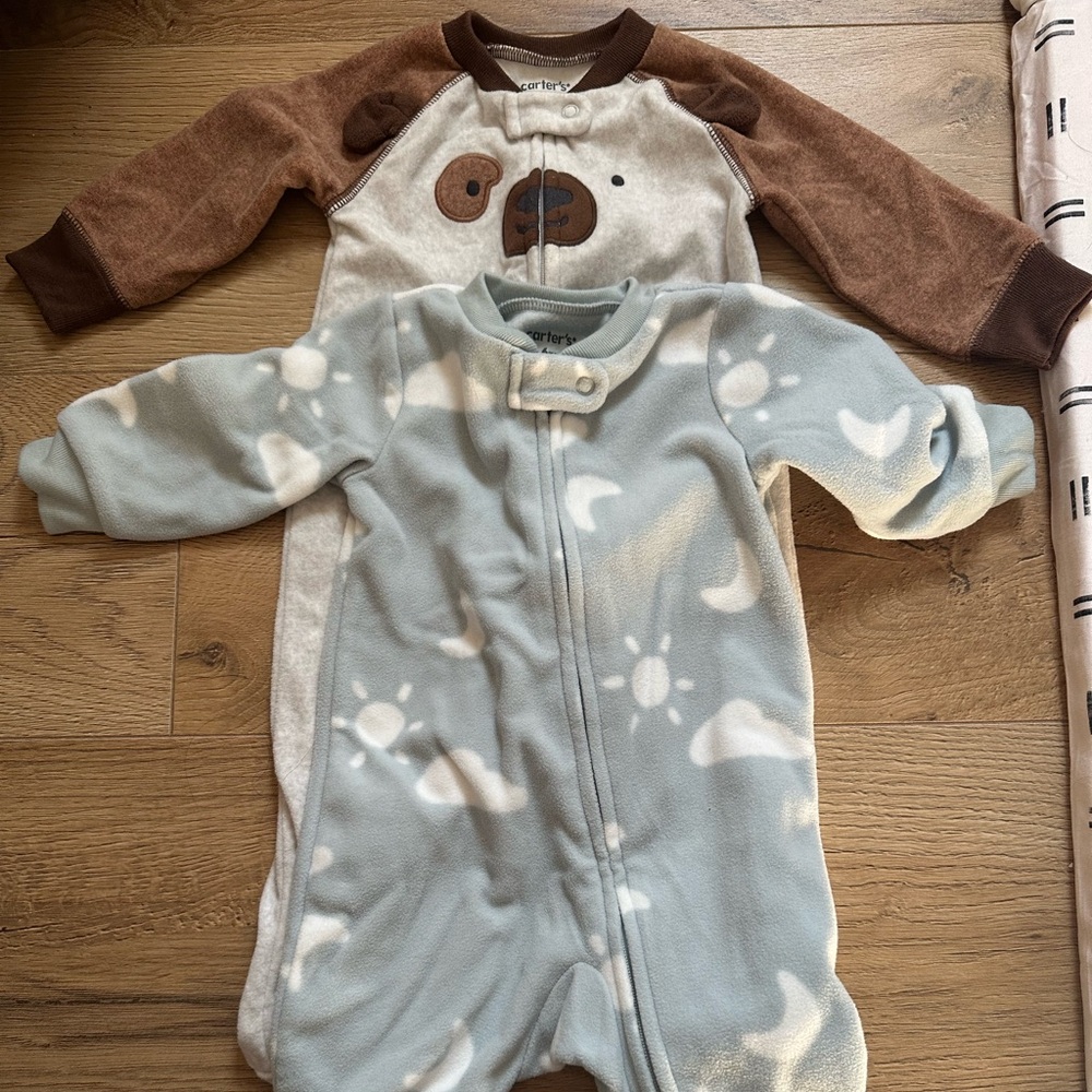 Carters Baby Footie Pajama Bundle and Sleep Sack